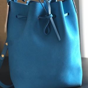 DESIGNER ITALIAN SUEDE BUCKET BAG